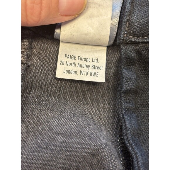 PAIGE Emmie Straight Ankle in Vela Black Jeans Sz 26 Revolve - Picture 9 of 9